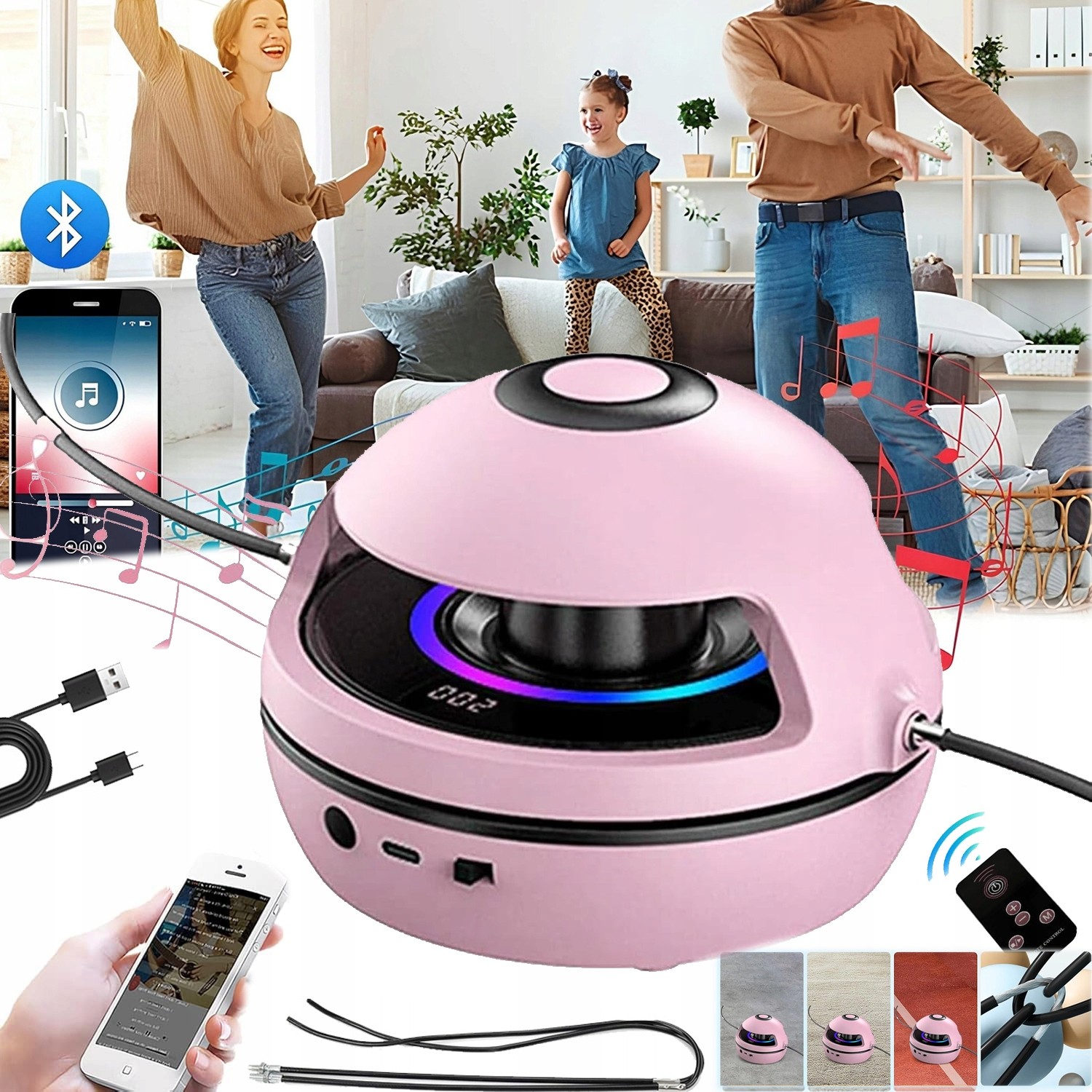 INTELIGENTNÉ INTERAKTÍVNE ŠVÁDLO S HUDOBNÝM LED BLUETOOTH